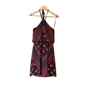Express halter neck patterned dress. Size small‎